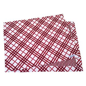 Jogo Americano Xadrez Vermelho