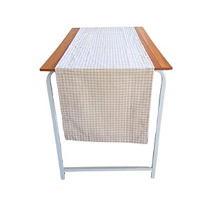 Passadeira Bege Pied De Poule