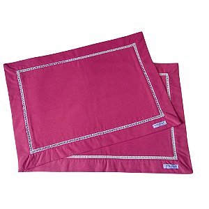 Jogo Americano Ponto Palito Rosa