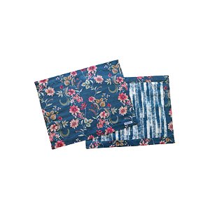 Jogo Americano Flor Africa Azul