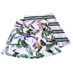 Jogo Americano Mesa Redonda Arara fundo Branco