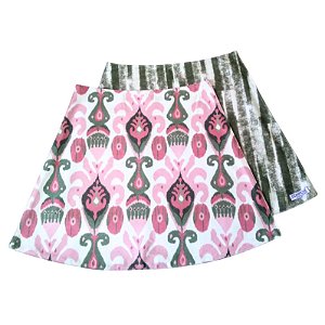 Jogo Americano Mesa Redonda Ikat Rosa e Verde