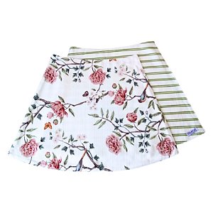 Jogo Americano Mesa Redonda Flor Rosa fundo Branco