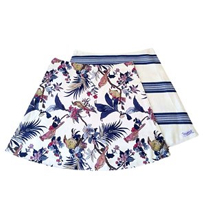 Jogo Americano Mesa Redonda Periquito  Azul