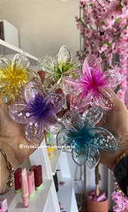 Presilha flor (Hair Clip Flowers) cor aleatoria