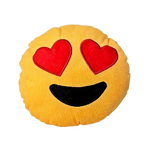 Almofada Emoji 28cm - Olhos apaixonados