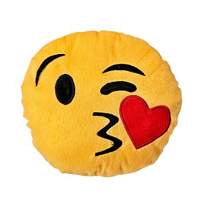 Almofada Emoji 28cm - Beijo apaixonado!