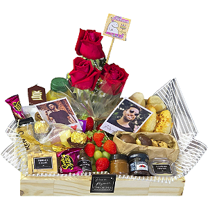 Cesta de café Villalba - Com Foto Personalizada