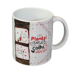 ADICIONAL - Caneca de porcelana 310ml - Plantei amor, colhi você!