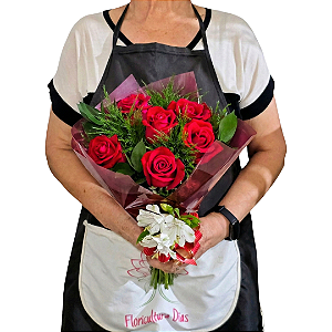 Buquê Mini Aveiro - 6 Rosas Nacionais