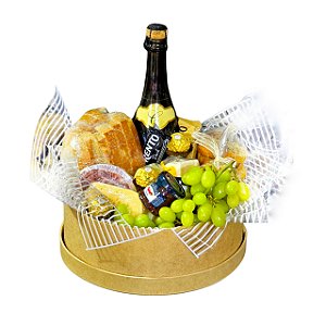 Cesta Borgarelle - Queijos e Vinho