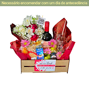 Cesta Bellarouge - Queijo e Vinho