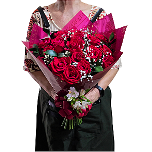 Buquê Nouvelle - 18 Rosas Nacionais