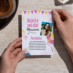 🎉 ADICIONAL - Cartão De Aniversário 4 | Com Foto Personalizada