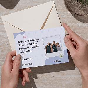💌 ADICIONAL - Cartão Amizade 3 | Com Foto Personalizada