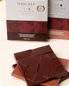 ADICIONAL - Tablete de Chocolate ao Leite 45% Cacau ZERO AÇÚCAR 40g - Nugali