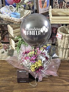Kit Cherry Bloom - Bubble Personalizado + Chocolate Nugali