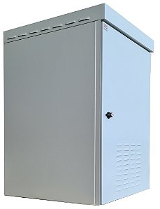 Rack Outdoor Poste/Torre IP55 Alumínio Com Ventilação de Teto Até 4 Coolers, Filtro de Ar, Antivandalismo e Cinta BAP
