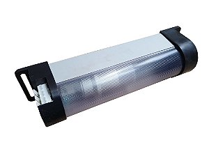 Luminaria Alumínio Anodizado para Gabinete/Rack Com Lâmpada de LED, Bivolt, Visor Destacável 200mm