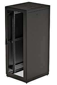 Rack EVO Server 19 Polegadas com 800mm de Largura, Portas Aço Tela Colmeia  Hexagonal E Traseira Bipartida - Par Duto Guia Vertical - Itcomtech