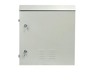 Rack Outdoor Eco 12U X 350mm 19 Polegadas, Em Aço Galvanizado IP55 Para Poste/Parede Cinza Ral 7035