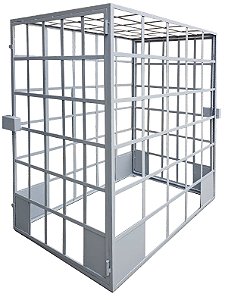 Gaiola De Proteção Antivandalismo Para Rack E Gabinete Outdoor Gradil Jaula Fixação Em Piso