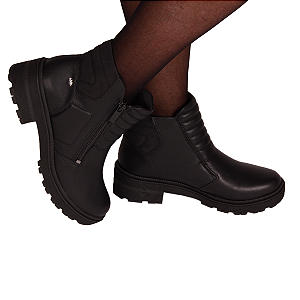 Bota Coturno Feminino Tratorada Em Zíper Dakota G9563