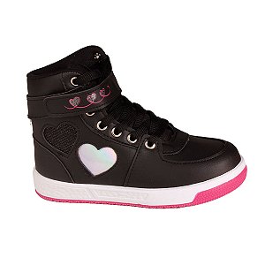 Tênis Botinha Casual Cano Alto Menina Via Vip Vv 3819