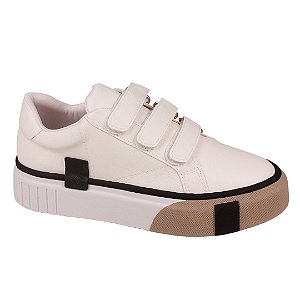 Tênis Casual Feminino Calce Fácil Em Velcro Brava 005-0023