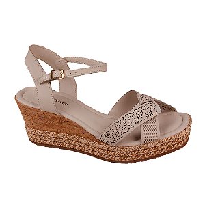 Sandália Anabela Feminina Casual Fivela Bottero 365923