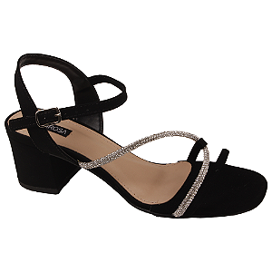 Sandália Salto Médio em Strass Feminino Villarosa 400940034