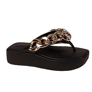 Chinelo Flatform Feminino Correntes Petite Jolie Pj6515 Hit