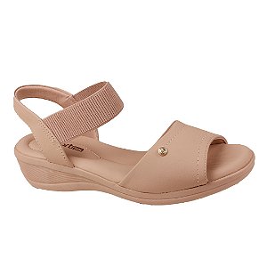 Sandália Anabela Feminina Elástico Comfort Flex 2488404