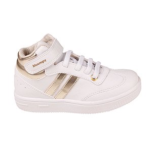 Tênis Cano Alto Infantil Menina Velcro Bloompy 3258