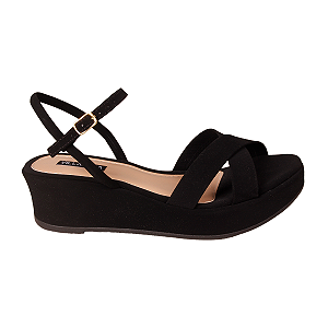 Sandália anabela Calce Fácil Confortável Feminino Villarosa 403240319 #Desconto