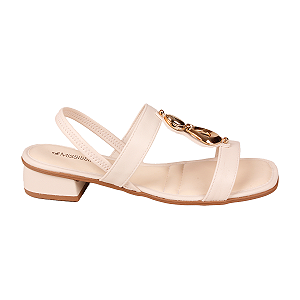 Sandália Salto Bloco Metalizada Feminino Mississipi Mf893