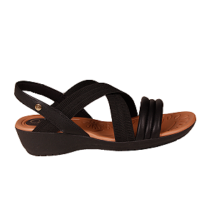 Sandália anabela Confortável Calce Fácil Feminino Campesi Ce233