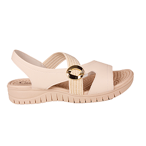 Sandália Metalizada Confortável Calce Fácil Feminino Campesi Cp351