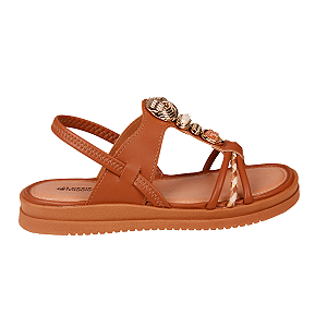 Sandália Plataforma 2,5cm Pedraria Feminino Mississipi J0221