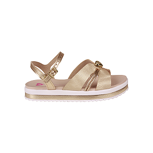 Sandália flatform Infantil Brilho Strass Menina Molekinha 23051574