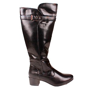 Bota Cano Alto Casual Moda Salto Bloco Feminino Moon City 72302