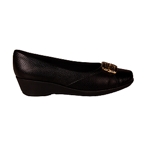 Sapato Confort Salto Médio Anabela Bico Feminino Piccadilly 143248