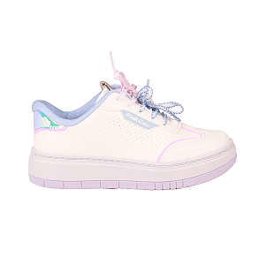 Tênis Infantil Casual Flatform Leve Menina Pink Cats V6152