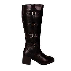 Bota C/ Alto Salto Bloco Conforto Feminino Moon City 73211