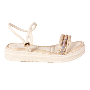 Sandália flatform Casual Brilho Leve Menina Pink Cats V5876