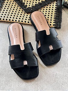 Rasteira Preto Lux