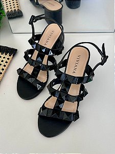 Sandália Preto Spike Maju