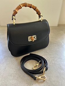 Bolsa Couro Preto