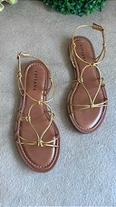 Ilha Bela Sandália Rasteira ouro light