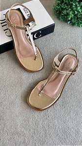 Sandália Ciccy Ouro Light